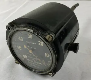 Waltham USN Aviation Tachometer RPM International Company Gauge WWII Complete